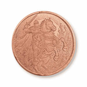 1 Oz Copper King Richard the Lionheart Front - Knight Series