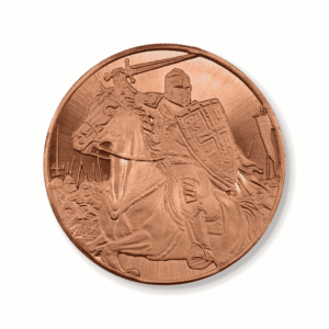 1 Oz Copper Templar Commander Front - Knight Series