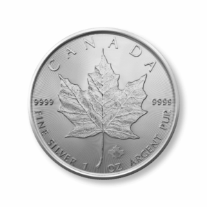 1 Oz Silver Canadian Maple Front - GBI