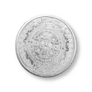 1/2 Oz Silver Aztec Calendar Back - GBI